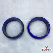 Load image into Gallery viewer, Bold Blue Lapis Lazuli Bangle Bracelet Set

