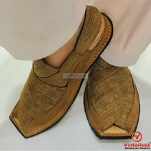 Load image into Gallery viewer, Brown Peshawari Chappal Leather Sandals for Men
