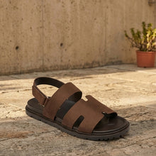 Load image into Gallery viewer, Handmade Open Toe Summer Shoes: Flat Sandals for Men
