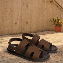 Load image into Gallery viewer, Handmade Open Toe Summer Shoes: Flat Sandals for Men
