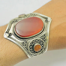 Load image into Gallery viewer, Carnelian Stone Lightweight Handcuff Bracelet
