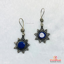 Load image into Gallery viewer, Celestial Lapis Lazuli Starburst Boho Earrings
