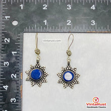 Load image into Gallery viewer, Celestial Lapis Lazuli Starburst Boho Earrings
