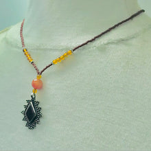 Load image into Gallery viewer, Ethnic Beaded Chain Pendant Necklace
