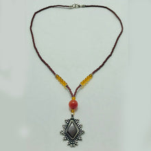 Load image into Gallery viewer, Ethnic Beaded Chain Pendant Necklace
