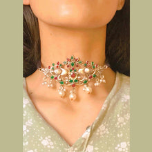 Load image into Gallery viewer, Ethnic Handmade Choker Necklace With Pearls
