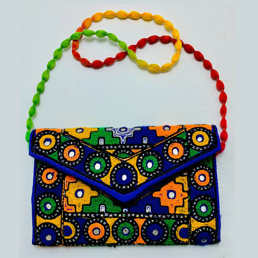 Ethnic Tribal Bag With Thread Work and Mirrors