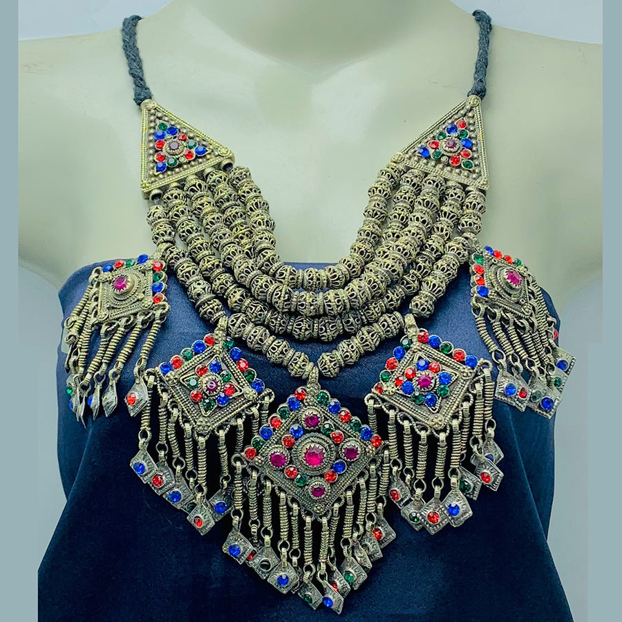 Handmade Multilayers Beaded Chain Necklace