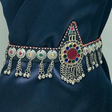 Load image into Gallery viewer, Ethnic Silver Kuchi Tribal Belly Belt
