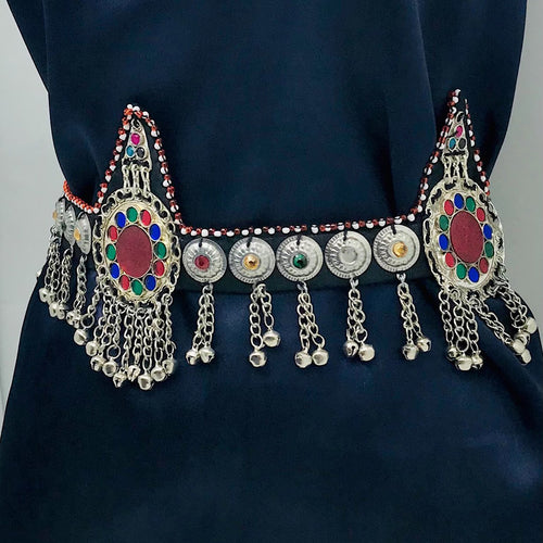 Ethnic Silver Kuchi Tribal Belly Belt