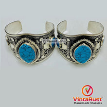 Load image into Gallery viewer, Ethnic Turquoise Stone Adjustable Handcuff Bracelet
