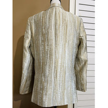 Load image into Gallery viewer, Steven Land Classic Fit Gold Textured Two Button Dinner Blazer Jacket
