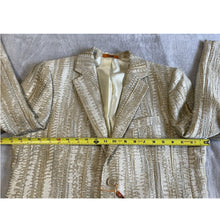 Load image into Gallery viewer, Steven Land Classic Fit Gold Textured Two Button Dinner Blazer Jacket
