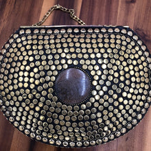 Load image into Gallery viewer, Golden Cross Body Bag with Mosaic Work
