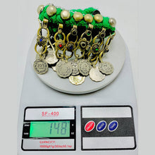 Load image into Gallery viewer, Green Vintage Coins Choker Necklace
