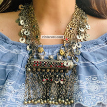 Load image into Gallery viewer, Gypsy Big Pendant Necklace With Dangling Tassels
