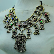 Load image into Gallery viewer, Gypsy Ethnic Necklace Made With Vintage Pieces
