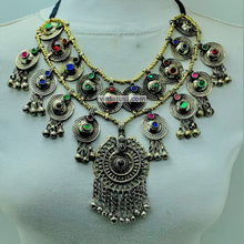 Load image into Gallery viewer, Gypsy Ethnic Necklace Made With Vintage Pieces
