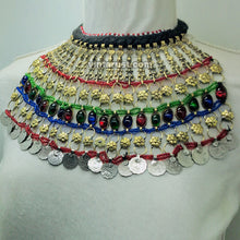 Load image into Gallery viewer, Gypsy Tribal Choker Necklace With Coins
