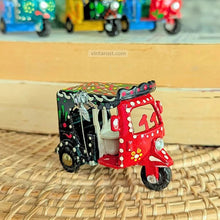 Load image into Gallery viewer, Hand-Painted Miniature Auto Rickshaw Home Decor
