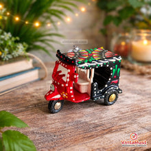 Load image into Gallery viewer, Hand-Painted Miniature Auto Rickshaw Home Decor
