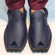 Load image into Gallery viewer, Handcrafted Blue Casual Leather Shoes
