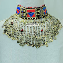 Load image into Gallery viewer, Handcrafted Choker Necklace With Motifs and Tassels
