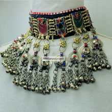 Load image into Gallery viewer, Handcrafted Collar Choker Necklace With Dangling Bells
