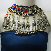 Load image into Gallery viewer, Handcrafted Collar Choker Necklace With Dangling Bells
