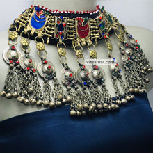 Load image into Gallery viewer, Handcrafted Collar Choker Necklace With Dangling Bells
