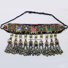 Load image into Gallery viewer, Handcrafted Collar Choker Necklace With Dangling Bells
