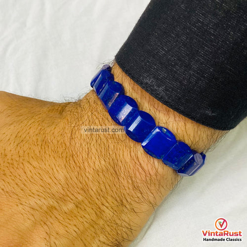 Handcrafted Lapis Lazuli Gemstone Bracelet