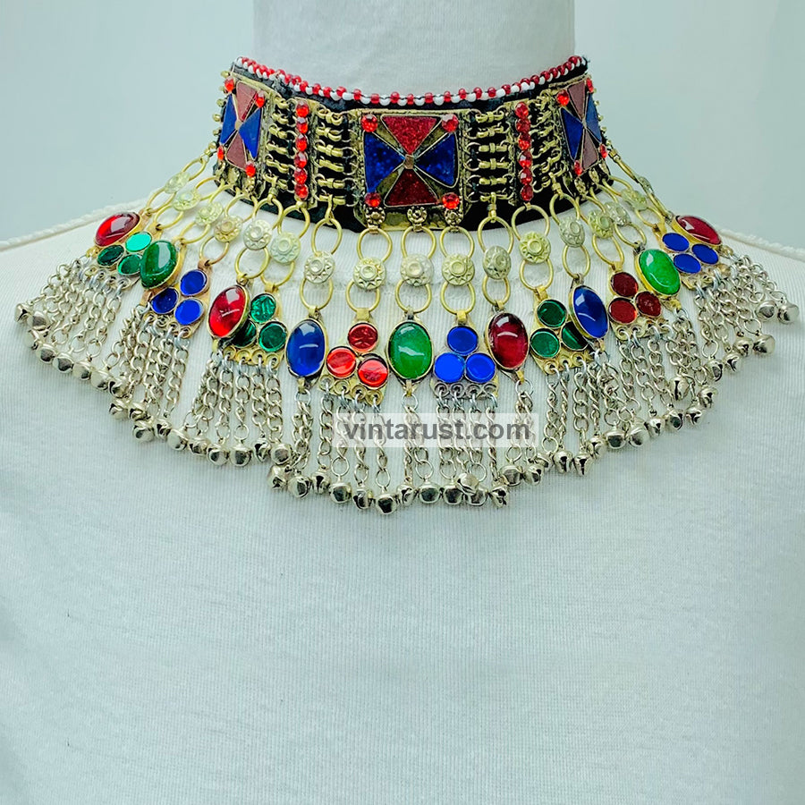 Handcrafted Multicolor Nomadic Collar Choker Necklace