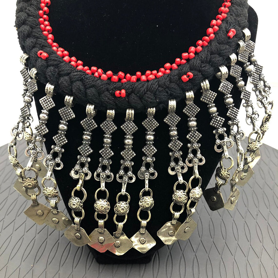 Handcrafted Tribal Ethnic Bib Necklace