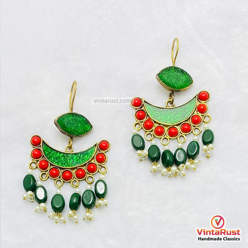 Handmade Afghan Kuchi Boho Dangle Earrings