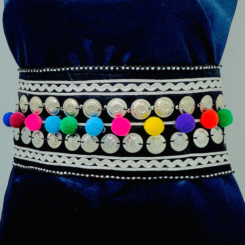 Handmade Belly Belt With Buttons and Laces
