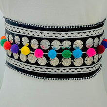 Load image into Gallery viewer, Handmade Belt With Buttons and Laces
