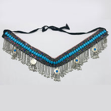 Load image into Gallery viewer, Handmade Belly Dance Belt With Turquoise Stones
