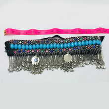 Load image into Gallery viewer, Handmade Belly Dance Belt With Turquoise Stones
