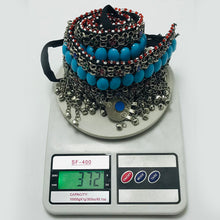 Load image into Gallery viewer, Handmade Belly Dance Belt With Turquoise Stones
