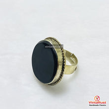 Load image into Gallery viewer, Handmade Black Onyx Silver Adjustable Unisex Ring
