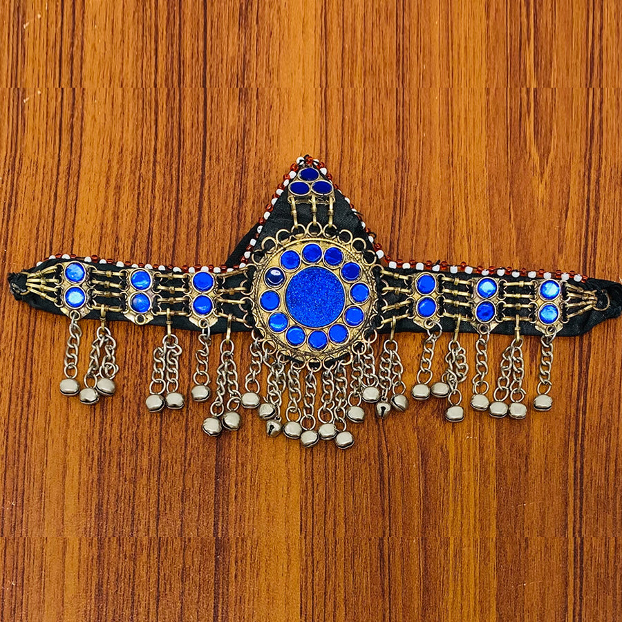 Handmade Blue Ethnic Headpiece Jewelry