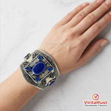 Load image into Gallery viewer, Handmade Boho Cuff Bracelet inlaid With Stones
