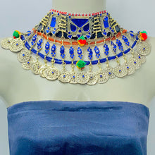 Load image into Gallery viewer, Handmade Blue Stones Choker Necklace
