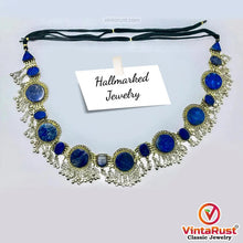 Load image into Gallery viewer, Handmade Bohemian Lapis Stone Belly Dance Belt
