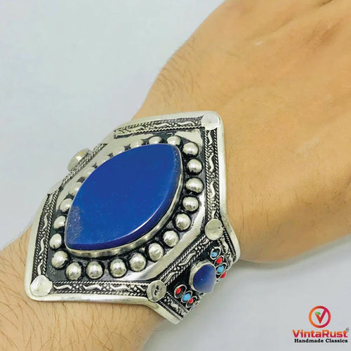 Handmade Boho Lapis Lazuli Gemstone Bracelet