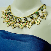 Load image into Gallery viewer, Handmade Choker Necklace With Glass Stones and Shells
