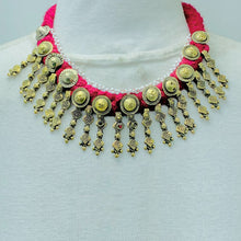 Load image into Gallery viewer, Handmade Choker Necklace With Metal Spikes
