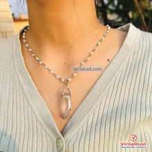 Load image into Gallery viewer, Handmade Clear Quartz Pendant Necklace
