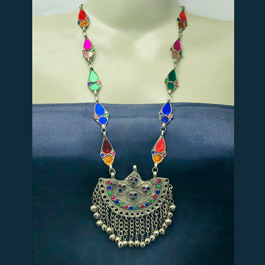 Handmade Colorful Boho Statement Necklace